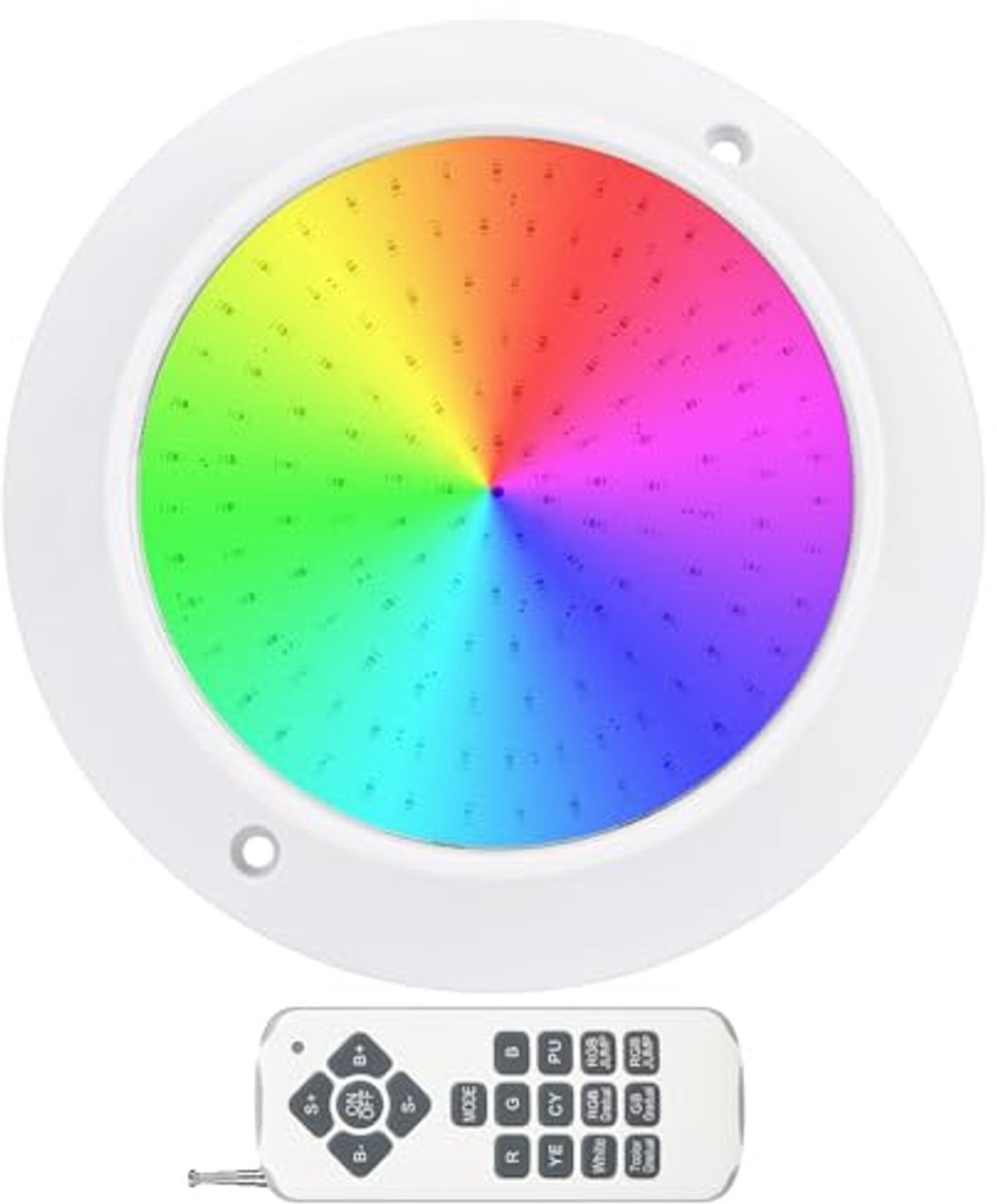 Zwembadverlichting - 25W RGB LED IP68 waterdicht opbouwmontage 12V AC/DC met afstandsbediening voor tuin fontein verlichting