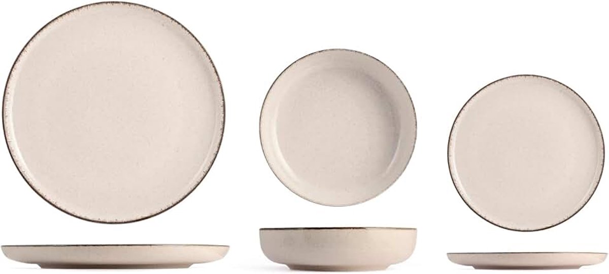 Servizio Tavola 12 Pezzi Pearl Avorio In Porcellana