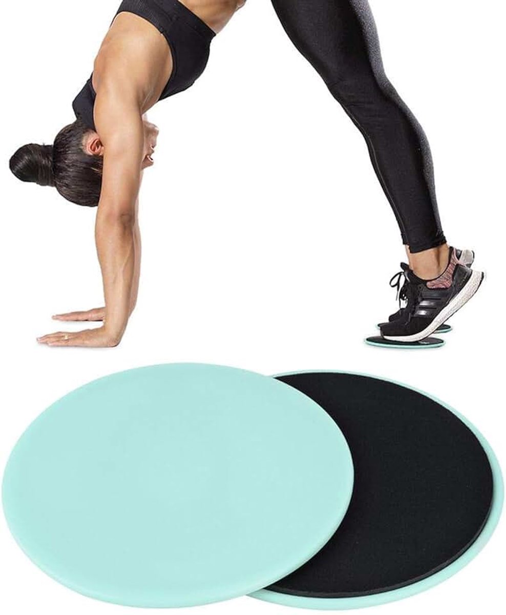 2 stuks glijschijven fitness multifunctionele kern slider sport training compleet lichaam voor tapijten of hardhouten vloeren