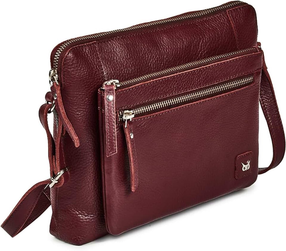 Owl Accessories Kleine Zachte Kiezelsteen Echt Leer Crossbody Handtassen Portemonnees Sling Crossover Schoudertas
