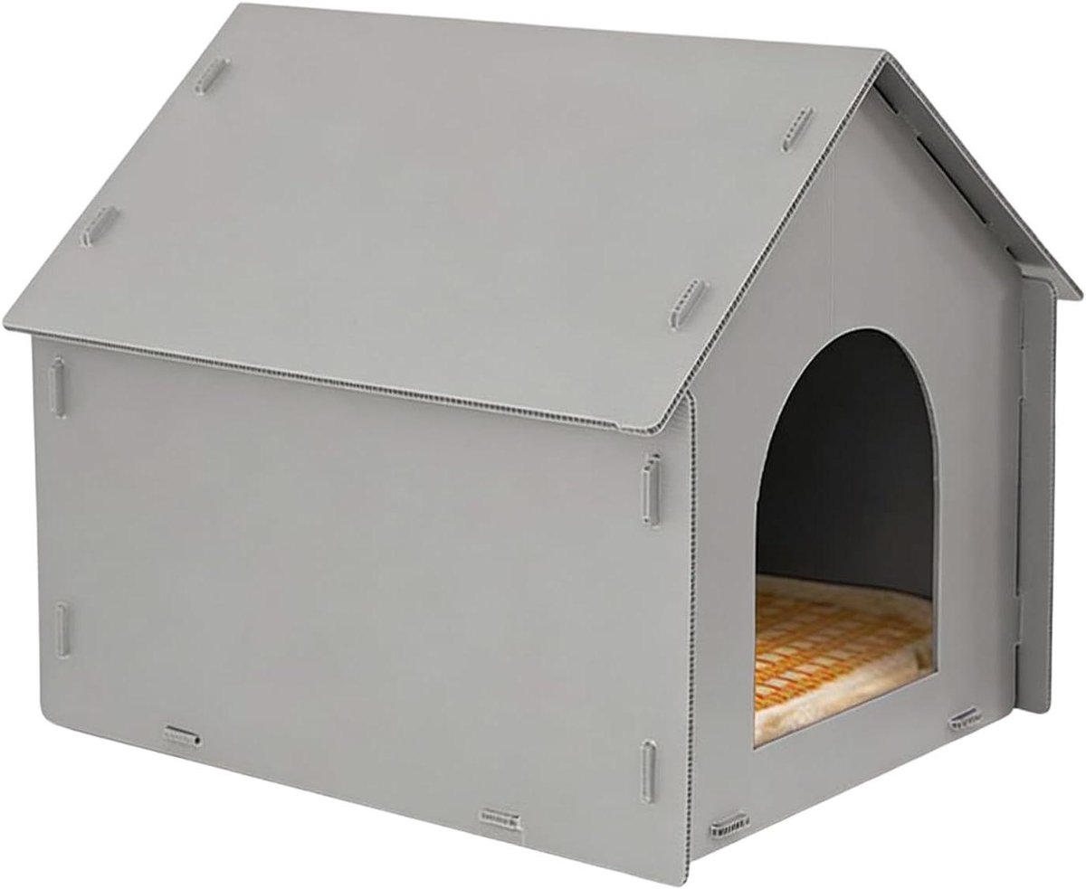 Buiten Kattenhuis - Dierenverblijf - Bescherming Dieren - Waterdicht Ontwerp - 46x53x42 cm - Rotan