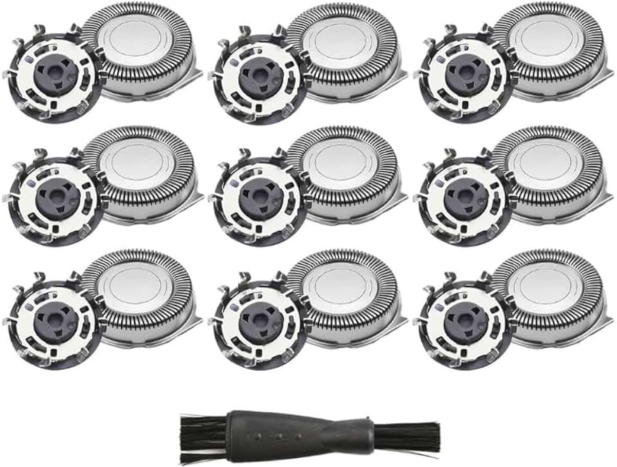 9 stuks scheerkoppen vervangende scheerkoppen compatibel met Philips SH50/30 Serie 3000 5000 AquaTouch AT8xx AT7xx PT7xx heren elektrisch scheerapparaat accessoires voor Philips inclusief