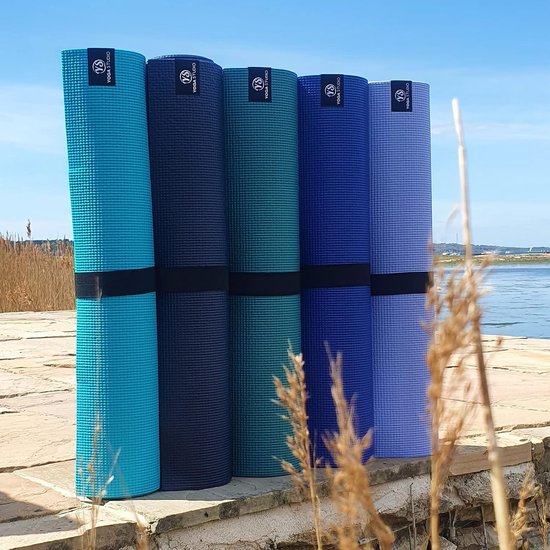 Yogamat - Fitnessmat - Yoga oefenen - Antislip basis - 183x61cm - Blauwgroen van Yogamat — afbeelding 3