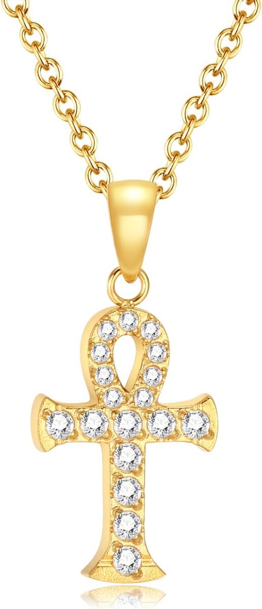 Zilveren Kruis Ketting Dames, Cz Cross Hanger Ketting Roestvrij Staal Sieraden Geschenk Voor Vrouwen, Meisjes