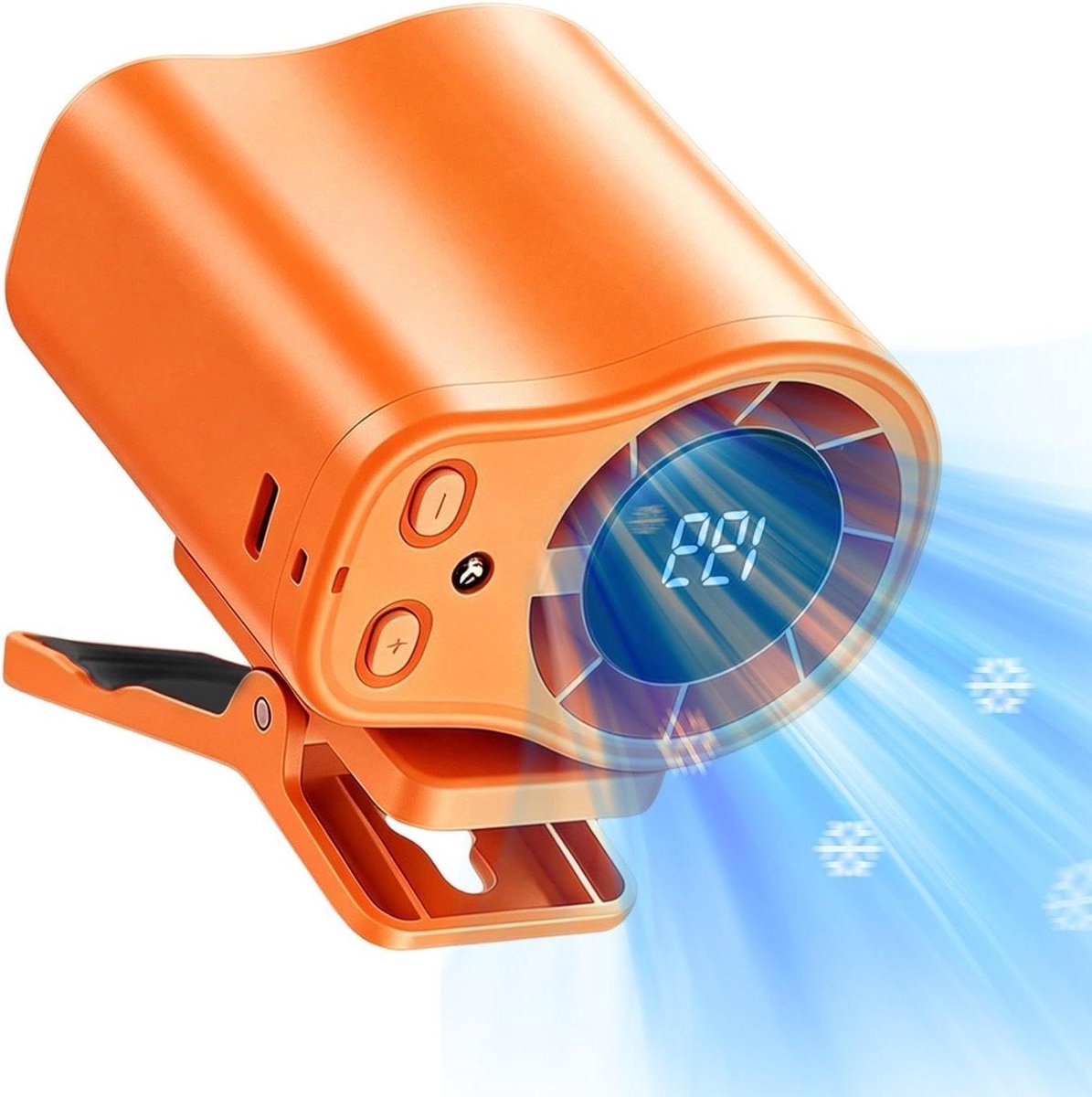 Draagbare Clip Ventilator - Mini USB Ventilator - Persoonlijke Koeling - Stille Luchtstroom - 9.1 x 19.2 x 9.1 cm
