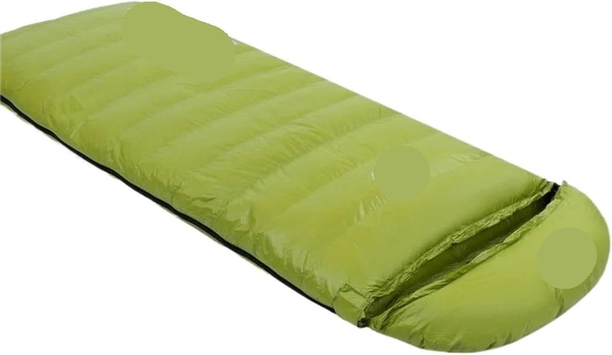 Slaapzak Dons - Winter slaapzak - Kamperen Wandelen - Waterdicht Lichtgewicht - 210x80cm - Groen