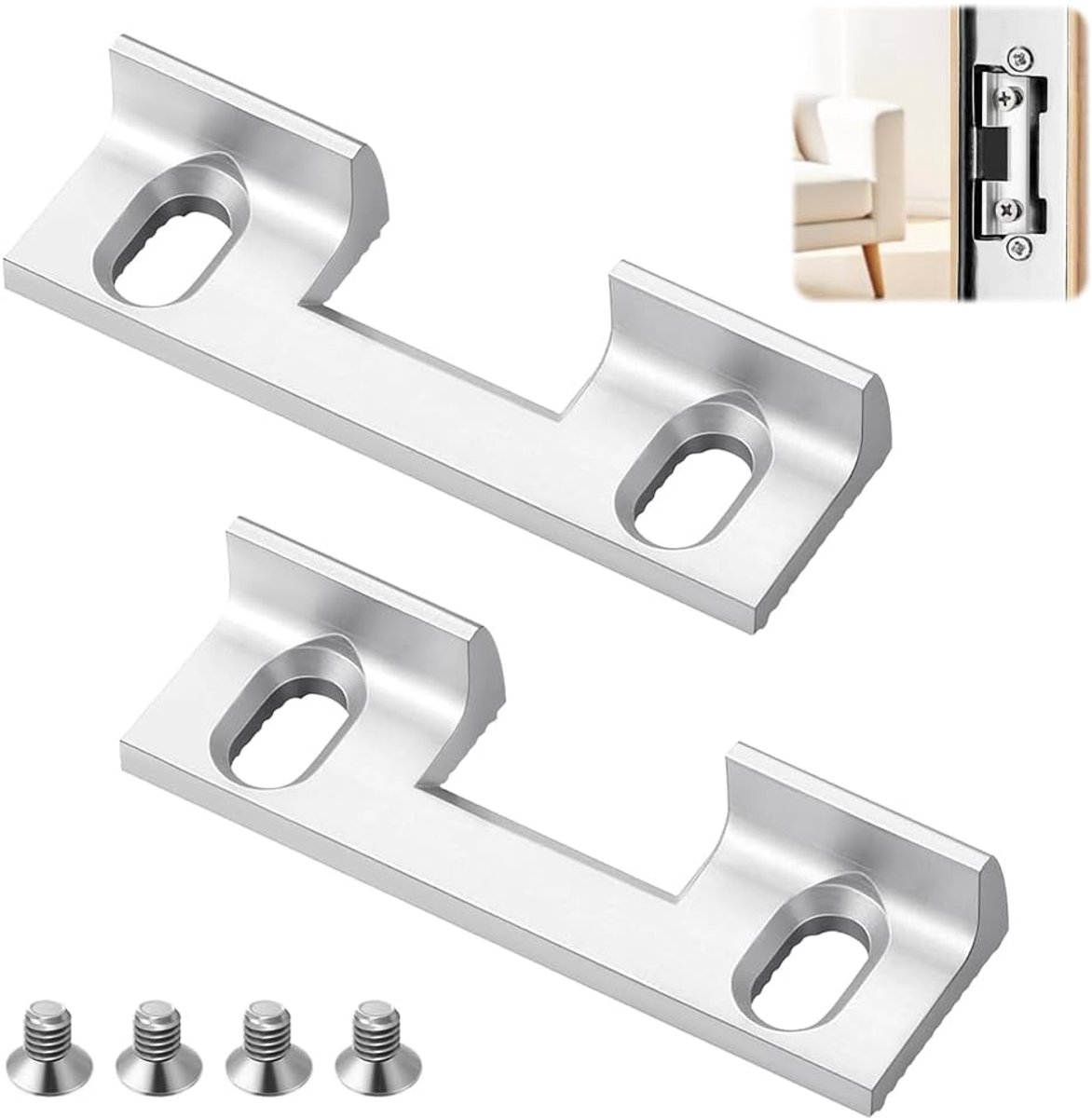 2 stuks vervangstuk type 115 voor sluitplaten, verstelbare sluitplaten vervangstuk, 32 mm schroefgatafstand schroefstuk voor standaard sluitplaat, kwaliteitsmetaal