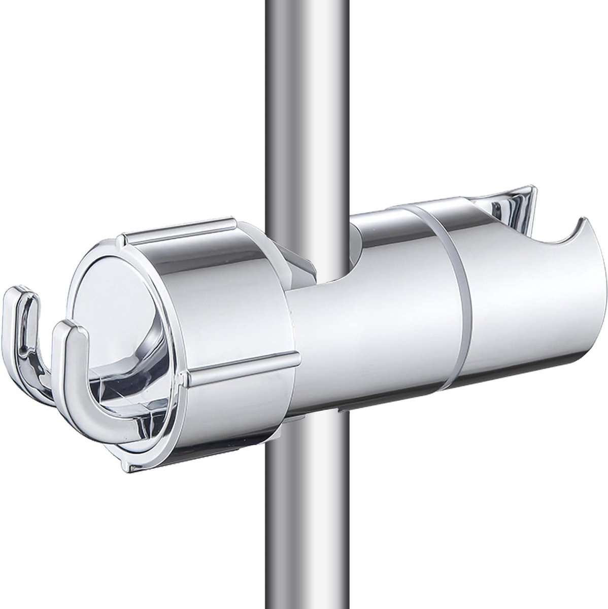 Douchekophouder Voor Douchestang, Handdouchehouder 360° Draaibaar Voor Glijstang Met Een Buitendiameter Van 16-27 Mm Douchehouder Voor Douchekop Abs Douchehouder Kunststof Zilver