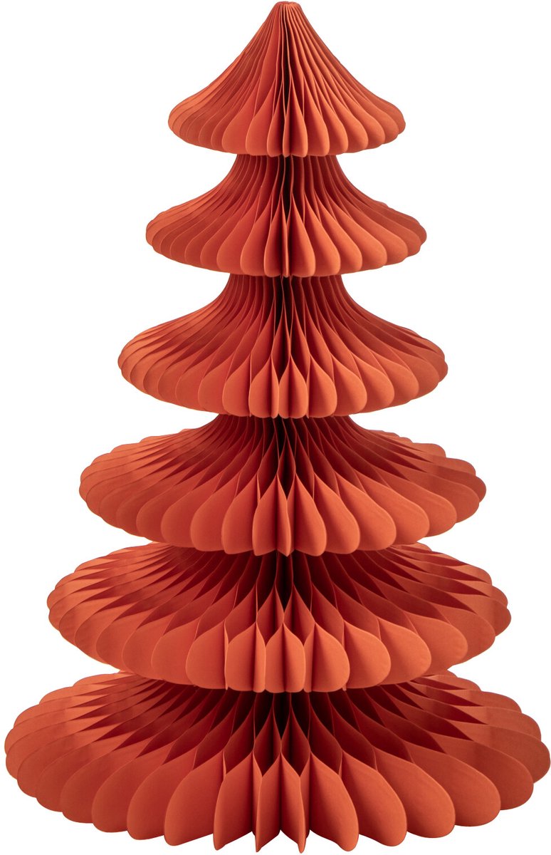 J-Line decoratie Boom - papier - oranje - medium