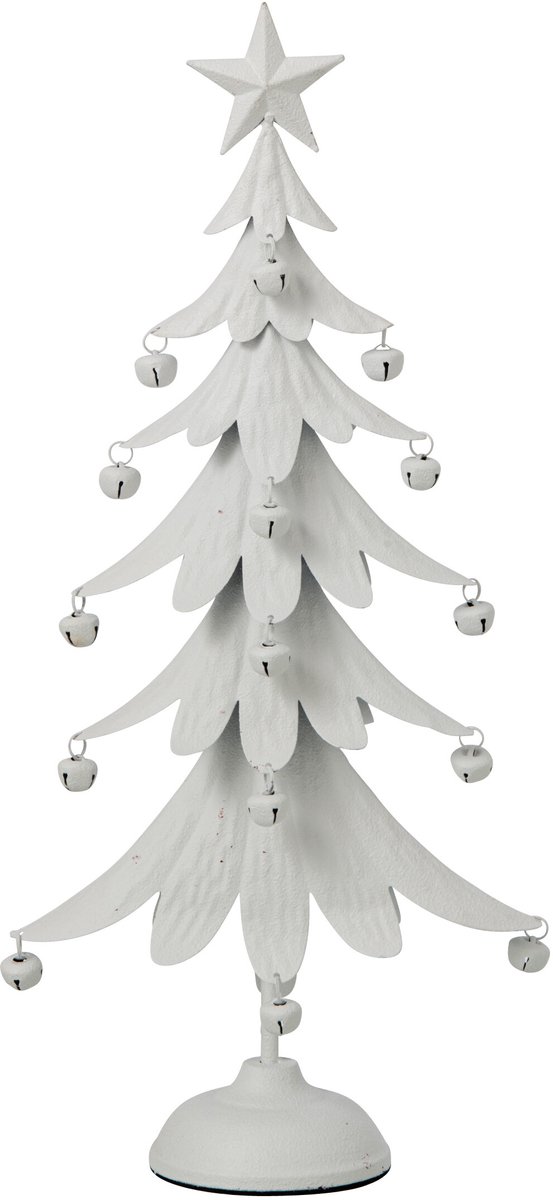 J-Line Kerstboom - ijzer - wit - small
