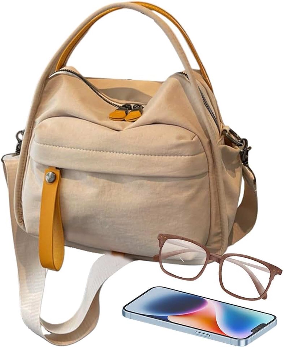 Bolso de Mano para Mujer - Tote Grande con Cremallera Elegante | Cartera Suave Tipo para Diario Trabajo Oficina Escuela Universidad, Viaje Fin de Semana Gimnasio, Regalo Cumpleaños, 1-st