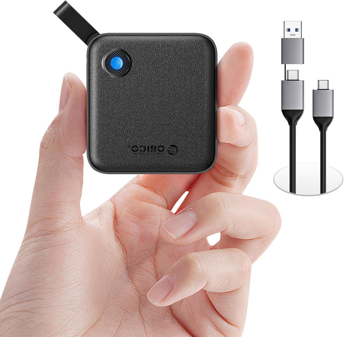 Draagbare SSD - Externe Opslag - Snelle Data Overdracht - 2-in-1 Kabel - 1 TB - Zwart