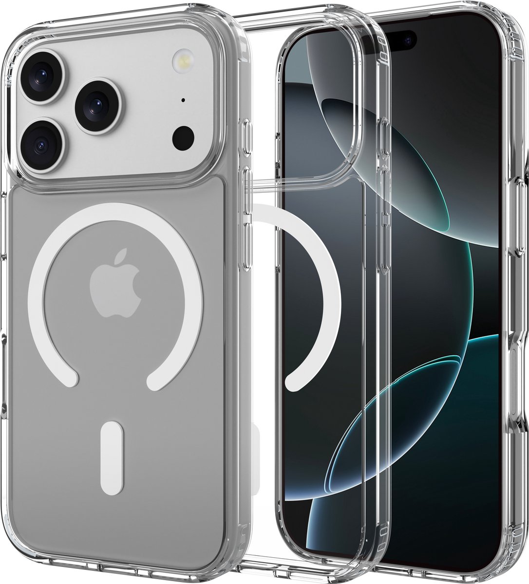 Just in Case hoesje geschikt voor iPhone 18 Pro Max / 17 Pro Max - Compatibel met MagSafe - Military Grade Backcover - Transparant