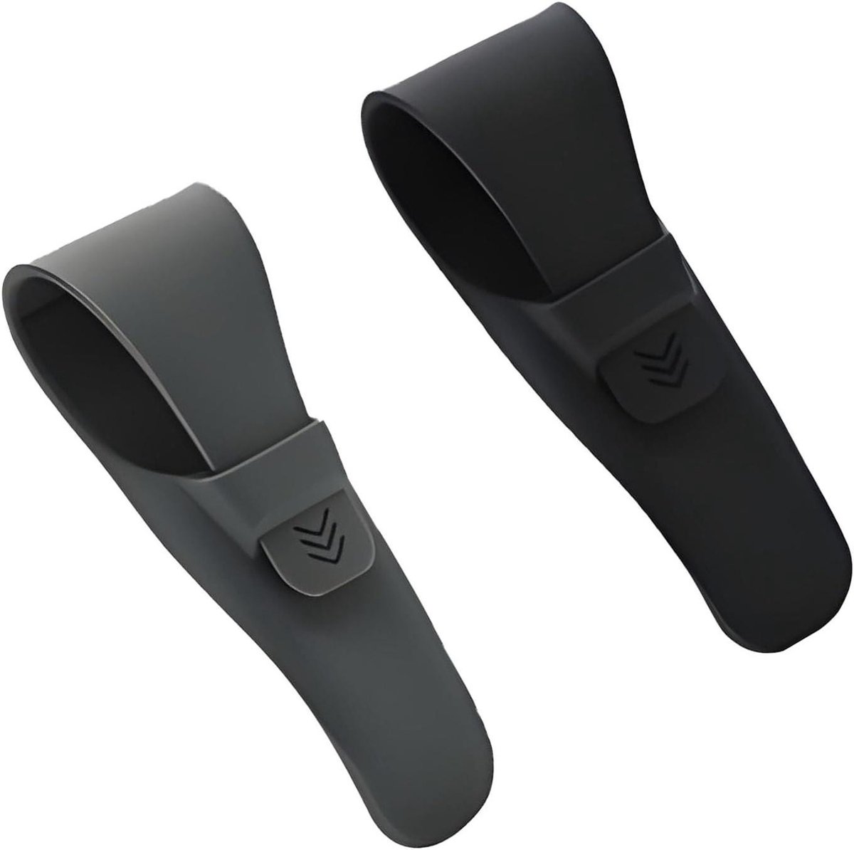 Scheermesetui 2 stuks - Reisetui Houder - Veilig Vervoeren - Flexibel Siliconen - 15 x 5 cm - Zwart Grijs