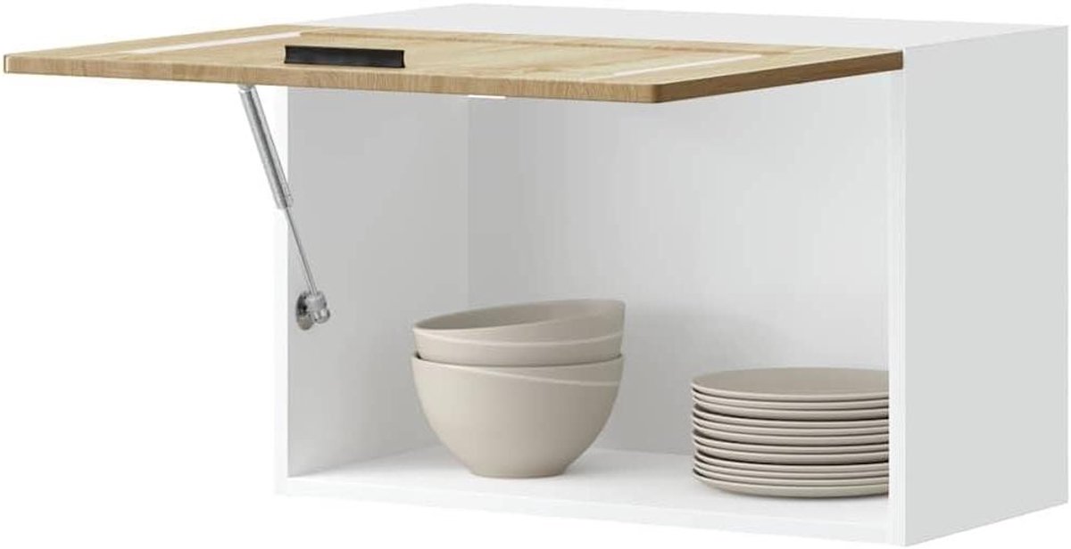 Opberghangkast - Keukenmeubel - Keuken organiseren - Stabiel bewerkt hout - 60 x 31 x 40 cm - Sonoma eiken