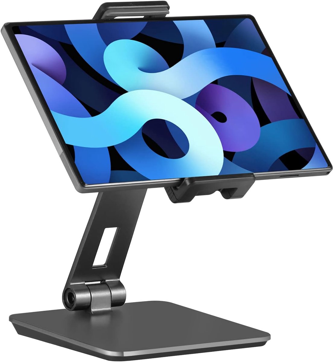 Standaard Verstelbaar en Opvouwbaar, 360° Draaibare Zware Aluminium Tablet Houder, Compatibel met iPad, Samsung Tab, Surface Pro, Kindle Fire (7-13") (Donkergrijs)