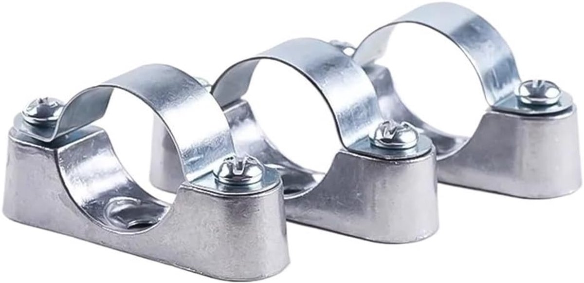5/10 stuks 16/20/25/32/40/50 mm aluminiumlegering off-wall code zadelklem buisklem buisbeugel vaste clip(16mm 5pcs)