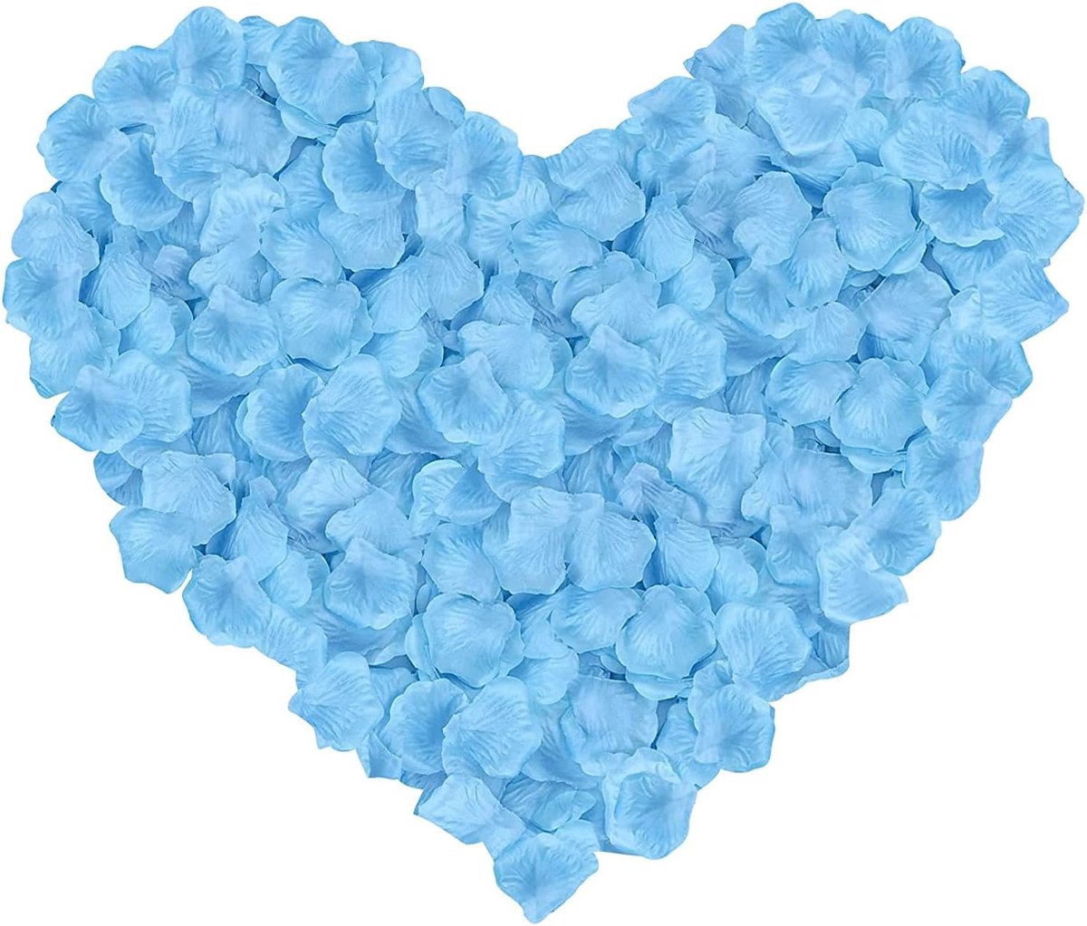 1000 Stuks Kunstzijde Rozenblaadjes Romantische Decoraties Emulatie Rozenblaadjes voor Bruiloft Decor Valentijnsdag Bekentenis Party Decor, Lichtblauw