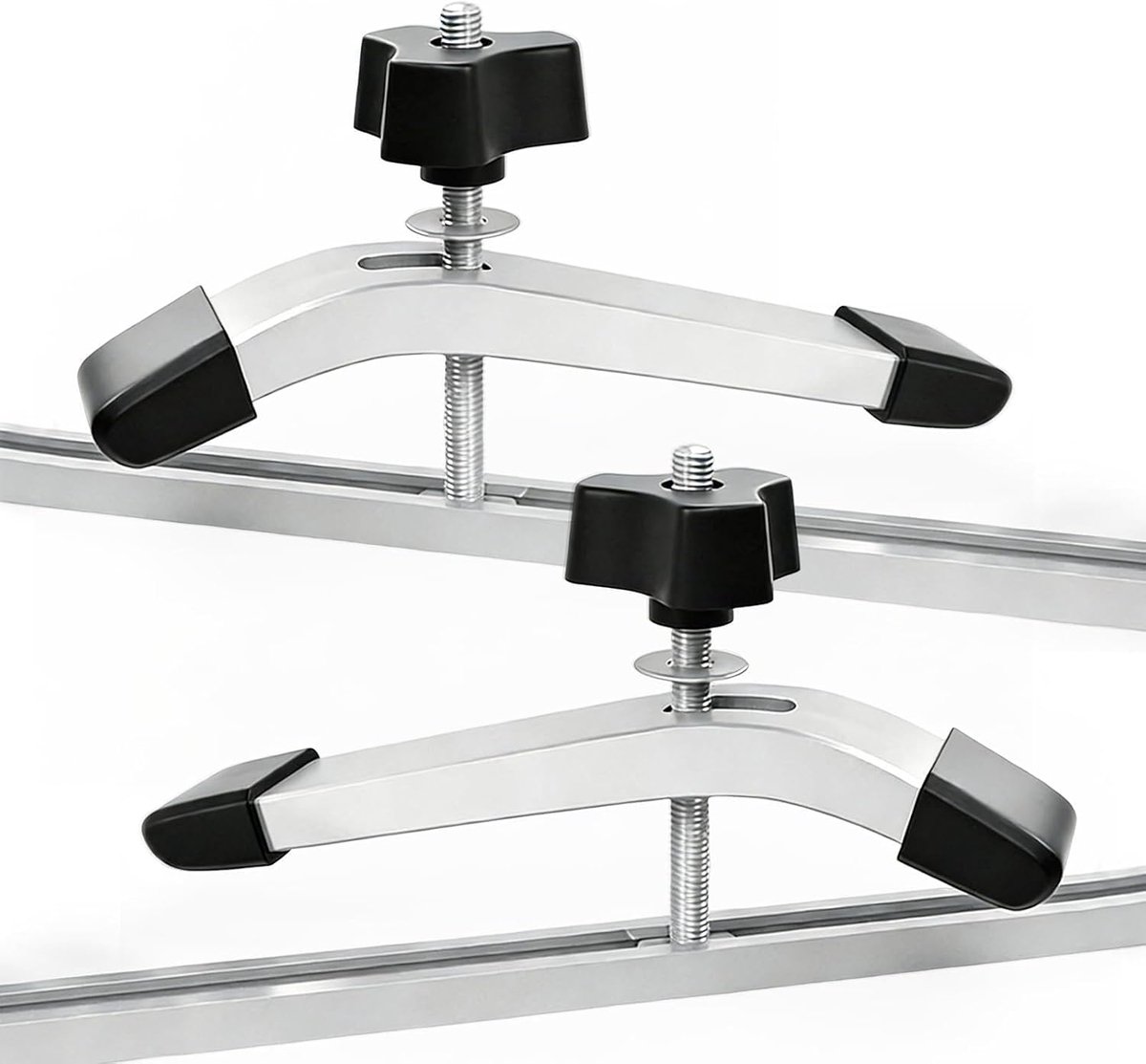 2 stuks T-groefrail, T-track houderklem, T-groefrail, m8 snelspanklemmen, laaghouder, voor werkbank, tafelzaag, platen, bovenfrezen, houtbewerkingsgereedschap