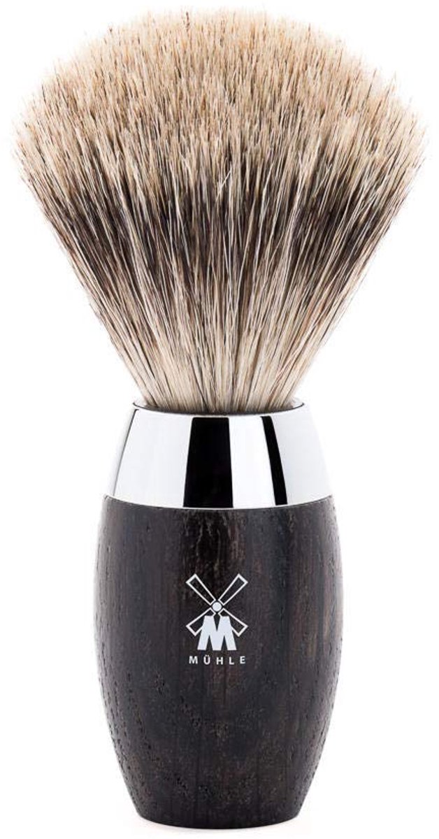 SnelShoppen - Scheerkwast voor Mannen - Kosmo Serie - Dassenhaar - Fijn Eiken Hout - Luxe Scheeraccessoire voor Thuisgebruik - Perfect voor Scheerbeur