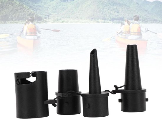 Reserve sproeiers - Opblaas koppen - Luchtbedden opblazen - 3 Maten nylon - 1 stuk - Zwart — afbeelding 5