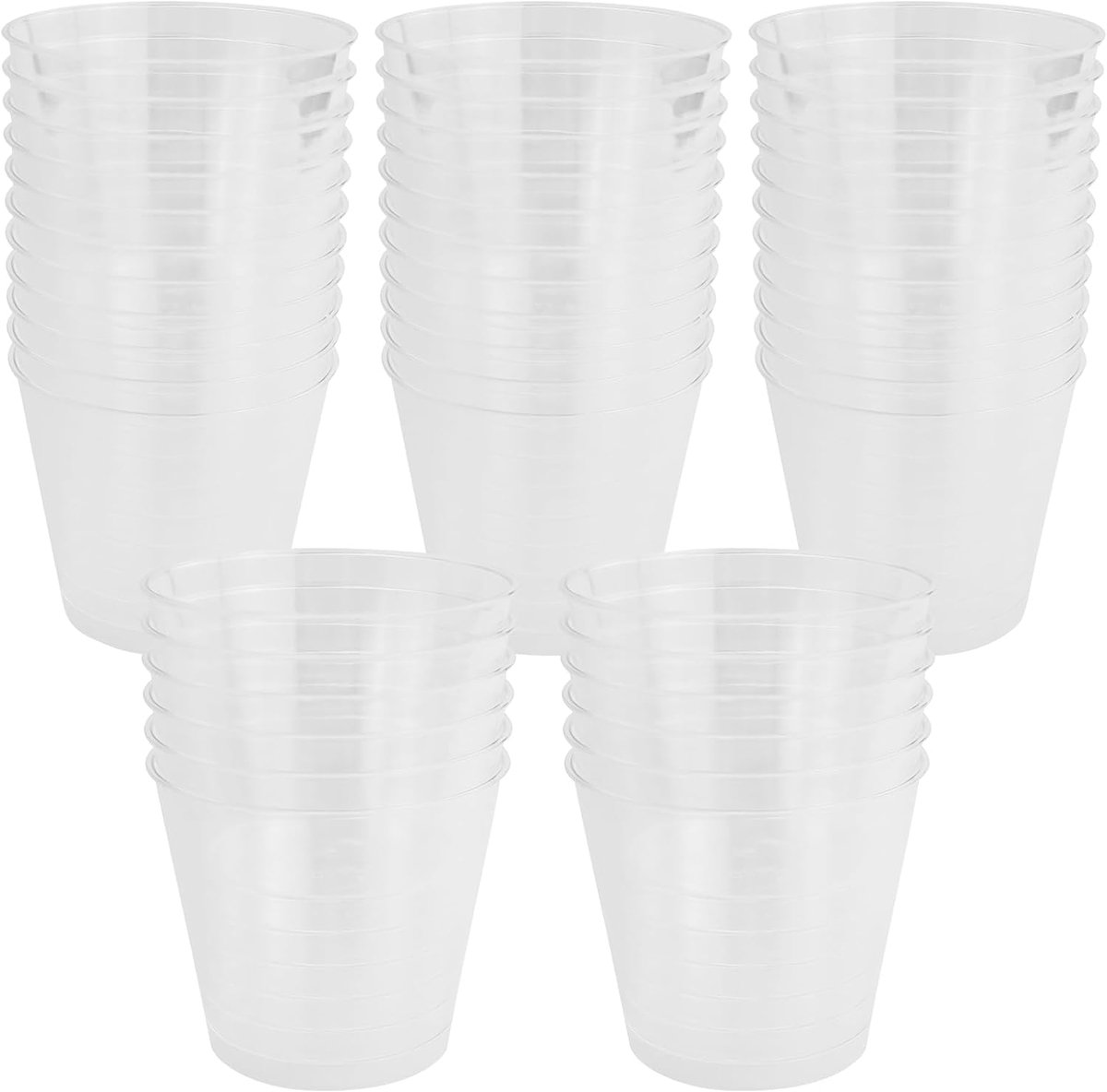 50 stuks dessertbekers met 50 lepels, 200 ml, transparante dessertbekers, herbruikbaar, voor thuis, desserts, pudding, mousse, ijs, yoghurt, feestjes