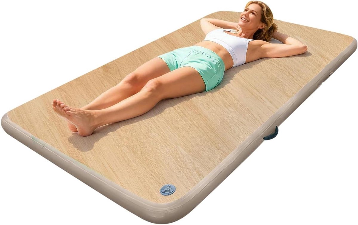 Kampeer Matras - Opblaasbaar Slaapbed - Buiten Slapen - 15cm Dikke Vulling - 200x65cm - Meerkleurig