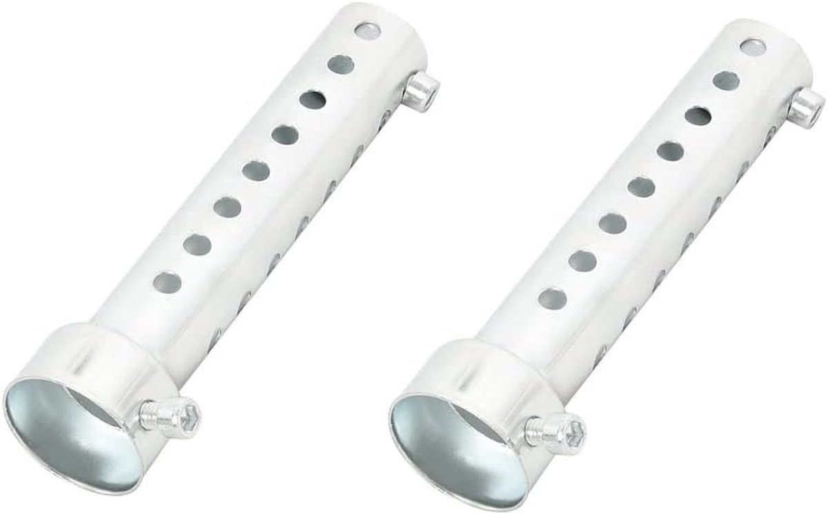 Motorfiets demper DB Killer uitlaatdemper zwart/zilver 2x35mm - Geluidsreductie, Prestaties, Duurzaamheid