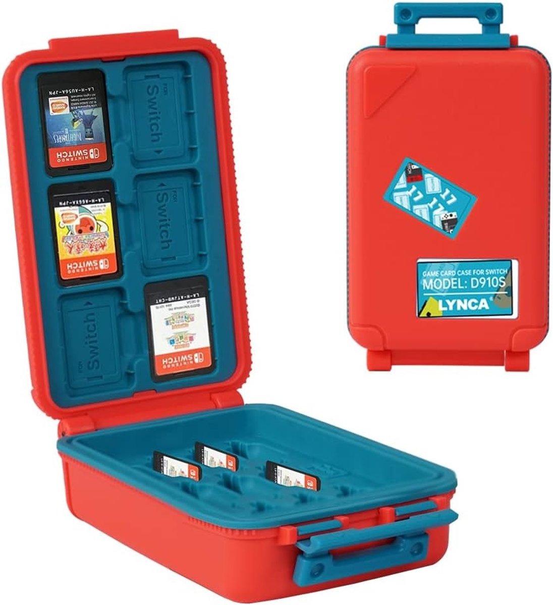 Speelkaartenhouder voor Nintendo Switch Games, 23 Slots, Beschermende Opbergdoos voor Geheugenkaarten en Accessoires