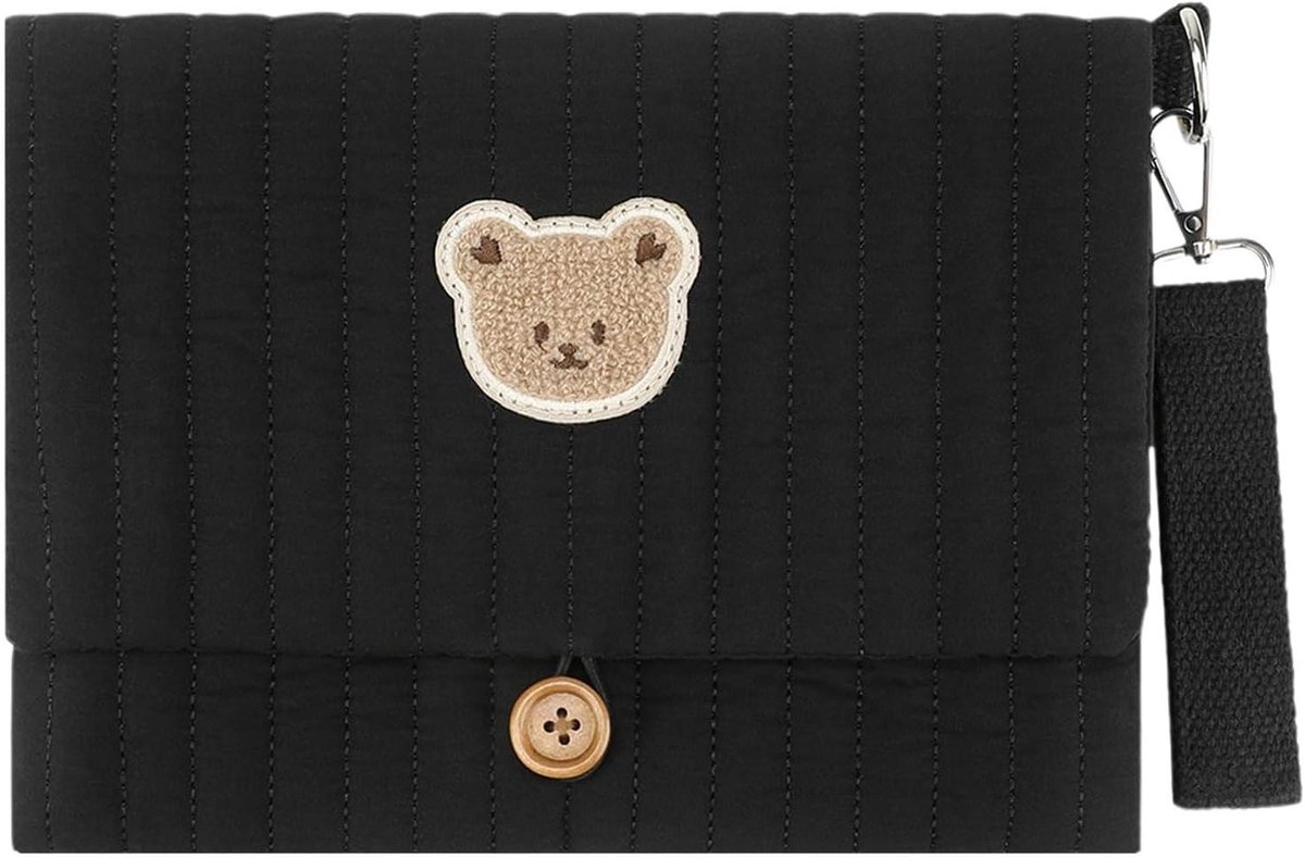 Luier Clutch Tas - Baby Organizer - Baby Verzorging - Opvouwbaar Ontwerp - 24x19 cm - Zwart