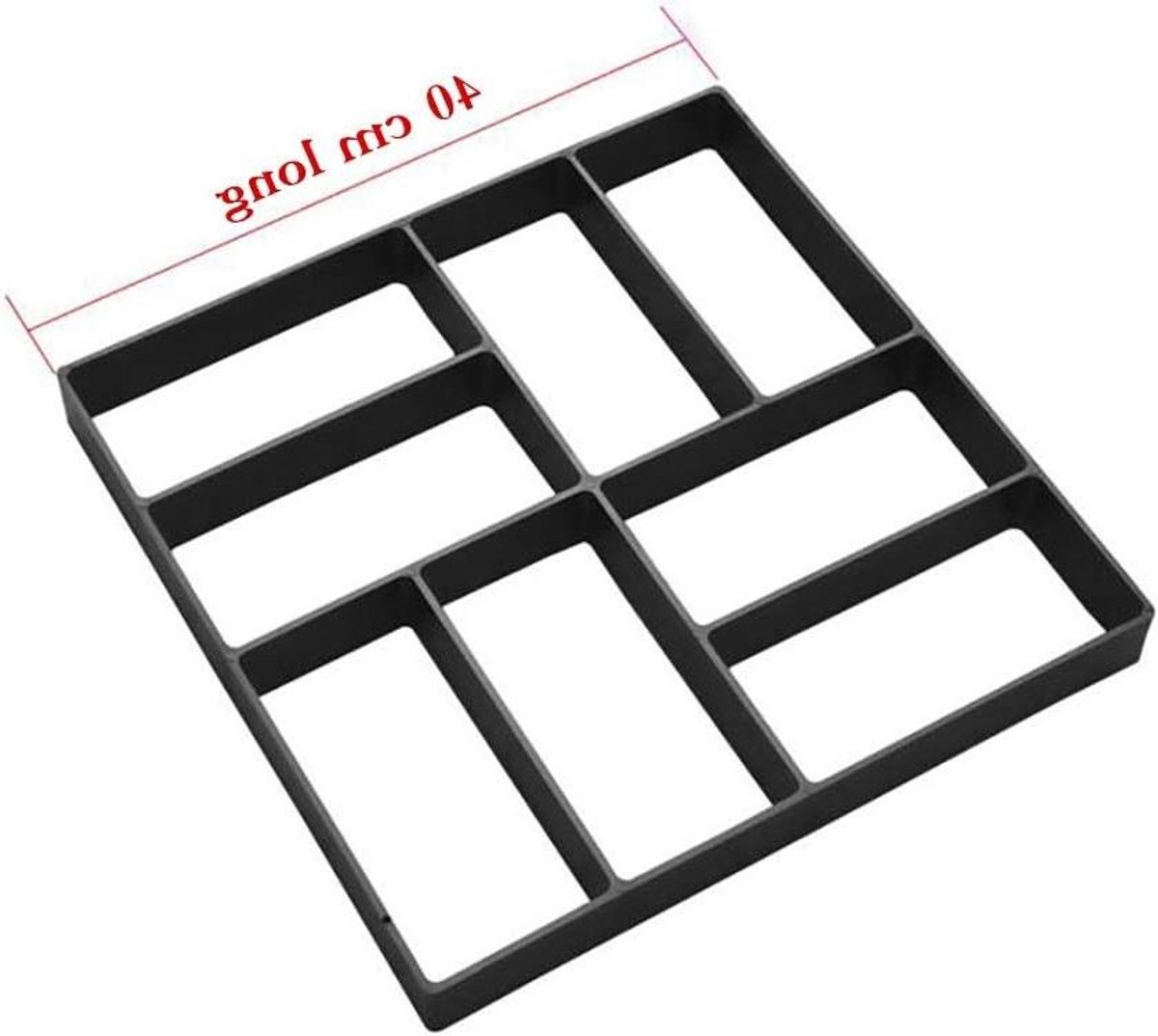 Betonmal - Stoeptegel mal - Tuinpad Aanleggen - Herbruikbaar - 34 x 34 cm - Zwart