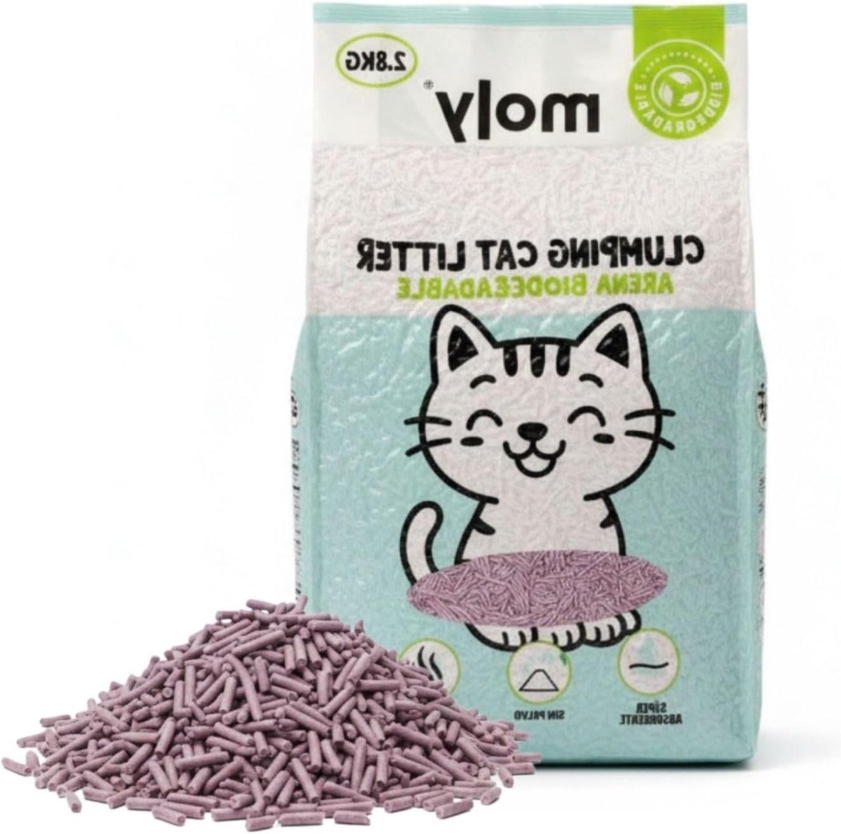 Kattenbakvulling - Milieuvriendelijk Zand - Kattenbak Hygiëne - Plantaardig Bindend - 2.8 kg - Natuurlijk