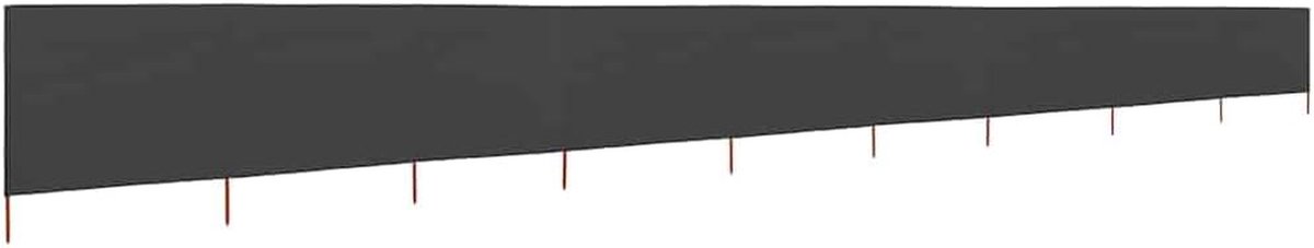 Windscherm 9-delig - Opvouwbaar scherm - Buitenruimte beschermen - Houten steunpalen - 1200 x 80 cm - Antraciet