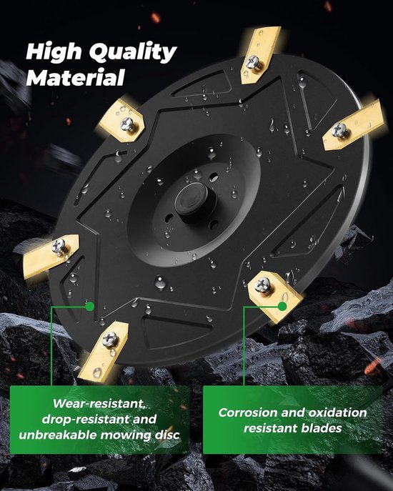 6-piece robotic lawnmower blade disc + 30 blades, compatible with Segway Navimow H500E, H800E, H1500E, H3000E blade disc robotic lawnmower turntable — afbeelding 3