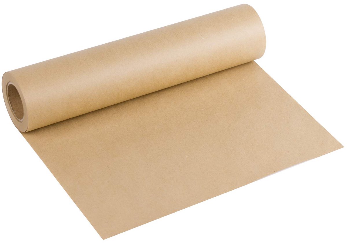 Kraftpapierrol, 38,1 cm x 30 m, natuurlijk gerecycled papier, ideaal voor handwerk, kunst, kleine geschenkverpakkingen, verpakking, verzendingen, pakketten en pakketten