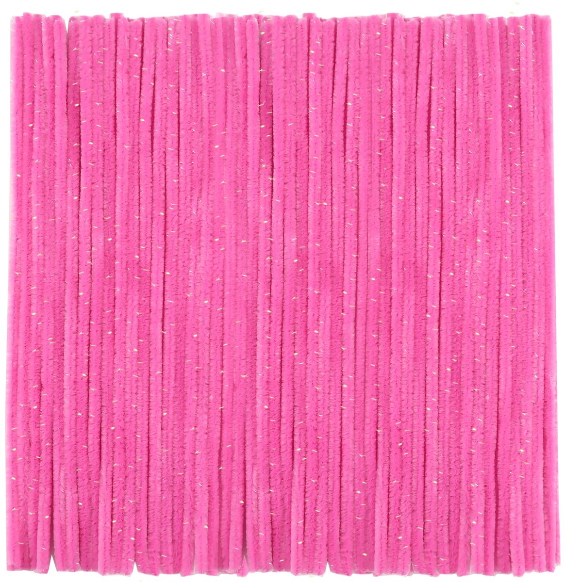 100 Stuks Roze Pijpenragers Glitter Chenilledraad Pijpenragers om te Knutselen 30 cm Buigpluche Knutseldraad voor doe-het-zelf Decoratief Handwerk