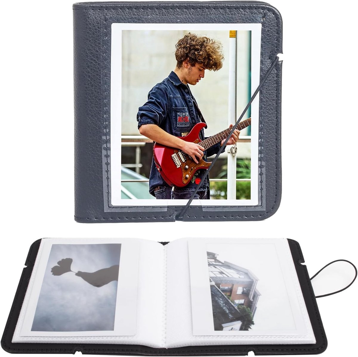 Fotoalbum voor Fujifilm Instax Wide210/Wide300/Wide400 Camera, 28 Pockets, PU Leer, Geschikt voor Polaroid Foto's en Brede Films, 3.4 x 4.3 Inch
