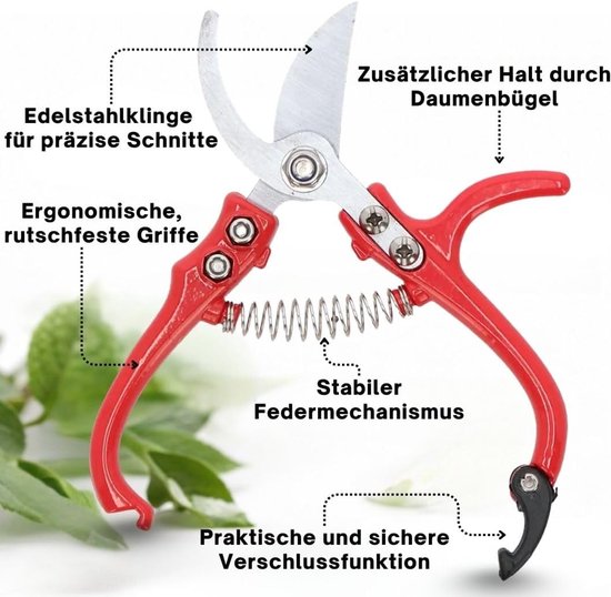 Rozenschaar Snoeischaar - Tuinschaar Takken - Planten Verzorgen - Ergonomisch Handvat - 6 Inch - Rose — afbeelding 5