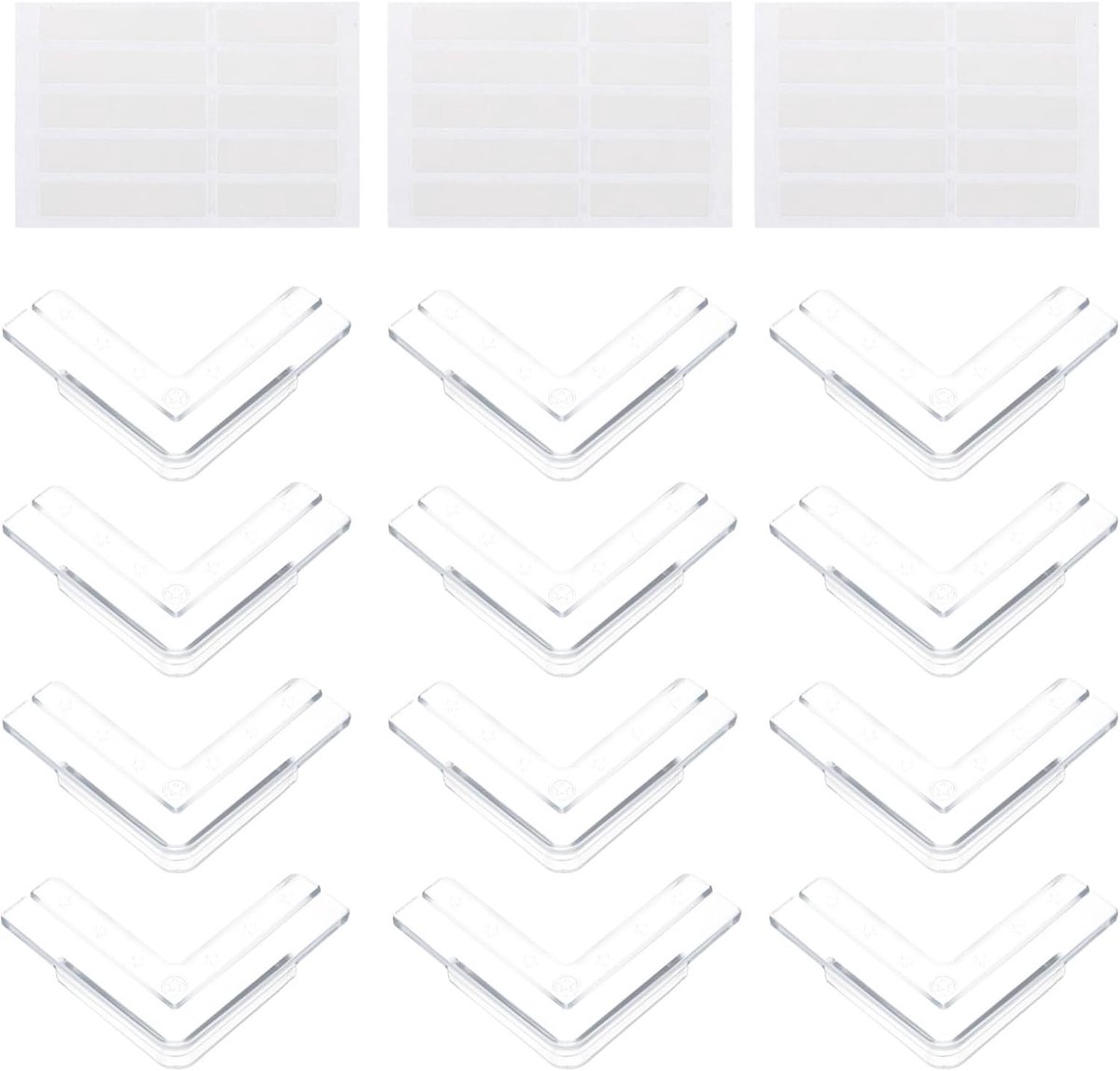 Set van 12 Hoekbeschermers voor Raam en Bureau - Kindvriendelijke Bescherming voor Tafel, Studie en Speelruimte in Wit PVC