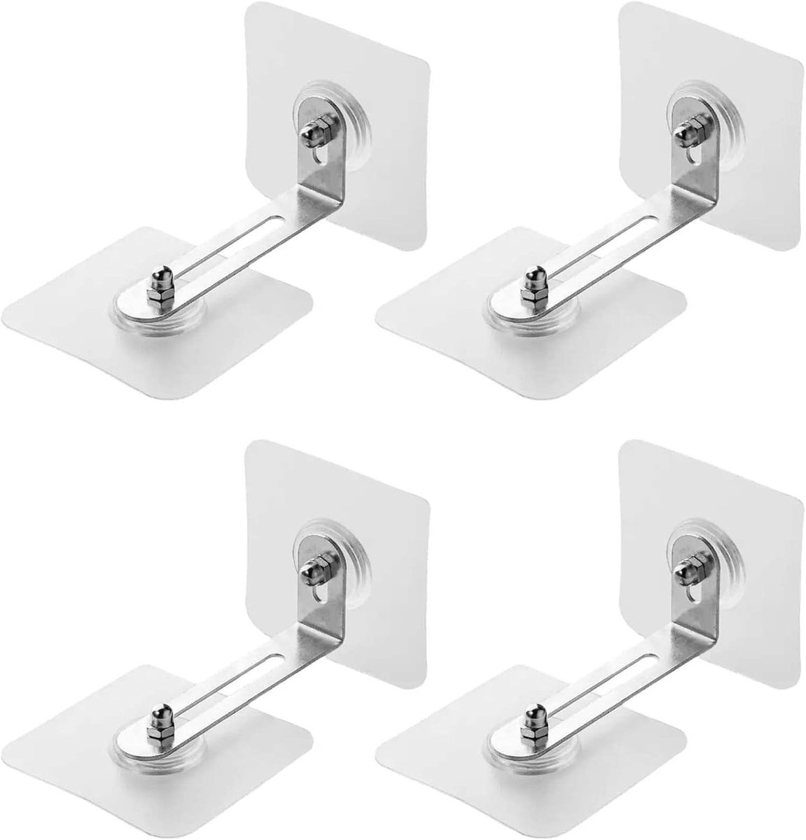 Set van 4 Wandmontage Meubelankers voor Veiligheid, Anti-Kanteling Beveiliging voor Kinderen en Huisdieren, Eenvoudige Installatie zonder Boren
