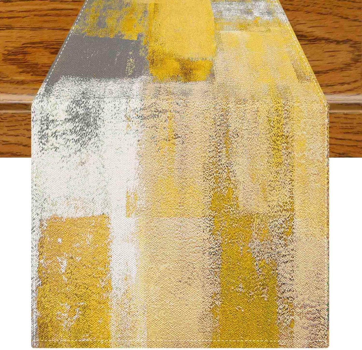 Tafelloper modern geel tafelloper lente decoratie retro boho 40 x 140 cm modern tafelkleed winter herfst indoor decoratie
