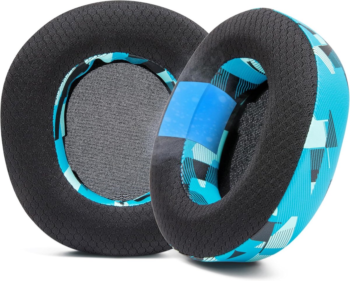 Freeze Nova Pro Wireless - Koelende gel-oorkussens voor Arctis Nova Pro Wireless, Nova Elite & Nova Pro Omni (niet geschikt voor andere modellen), van Wicked Cushions, extra dik | Cyan Prism