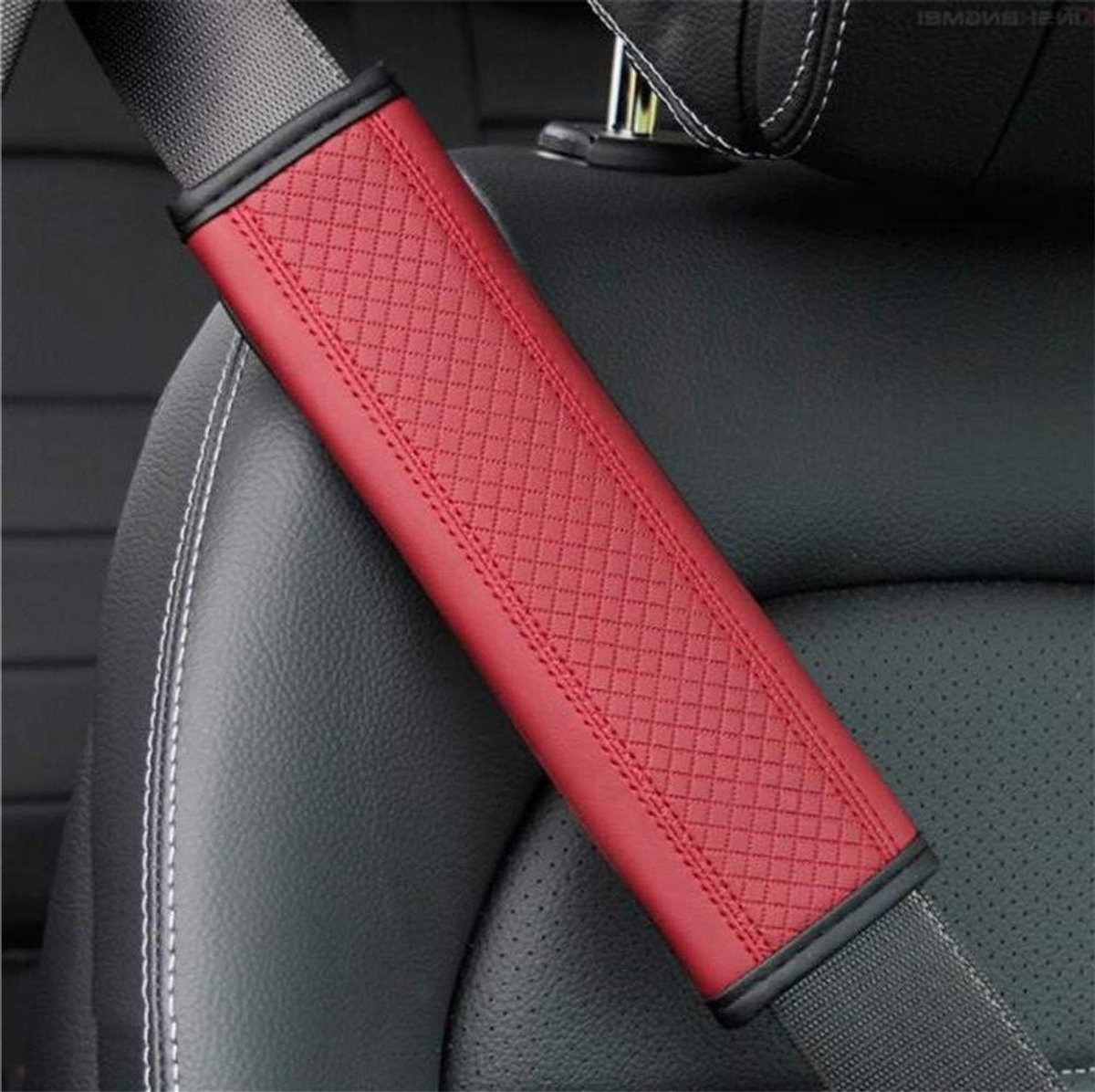 Autogordelhoes - Gordelbeschermer Schouderkussen - Comfortabel Rijden - Zacht Ademend Materiaal - 2 stuks - Zwart