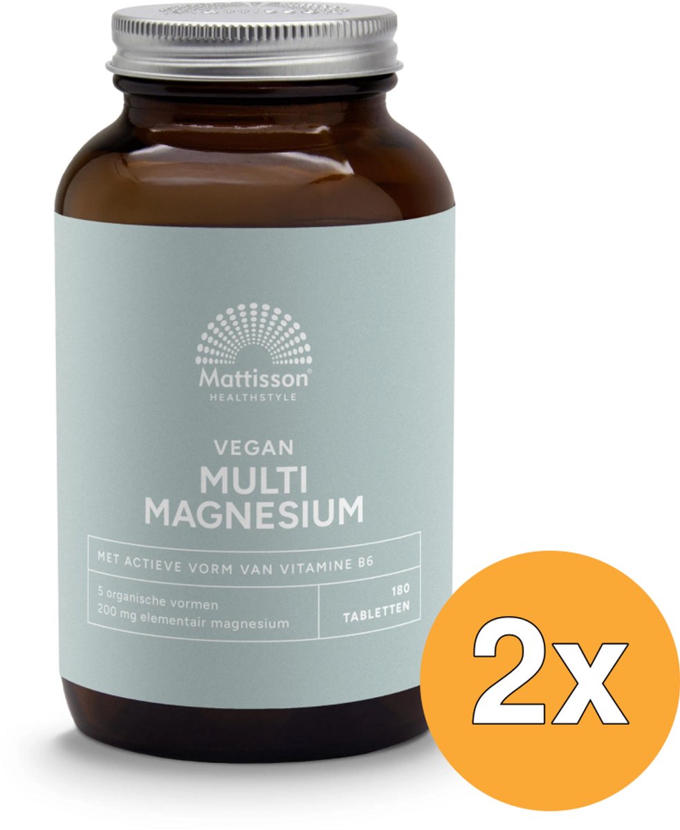 2x Mattisson Multi Magnesium (180 tabletten)
