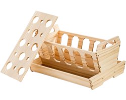 Hooi Houder Konijn - Hooi Feeder Station - Dieren Voeren - Grote Hooiruimte - 24 x 26 x 18 cm