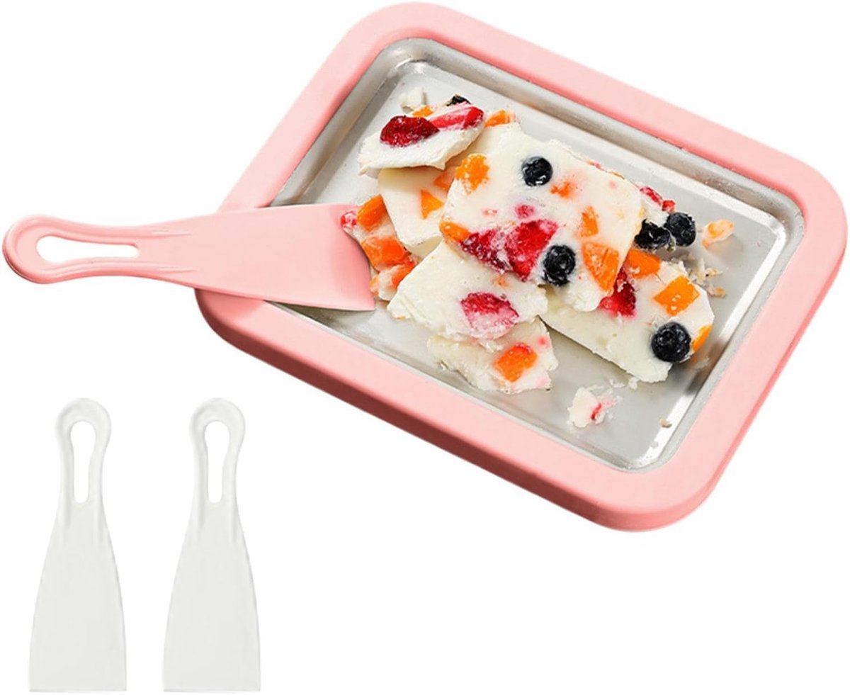 Rolijs Machine - Yoghurtmaker Dessert - Desserts Maken - Dubbele Schraper - 22.6 cm - Roze
