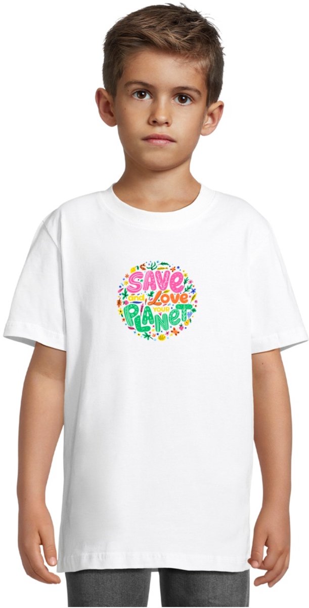 Mister Tee Kids Save And Love Kinder Tshirt Kids 158/164 Wit