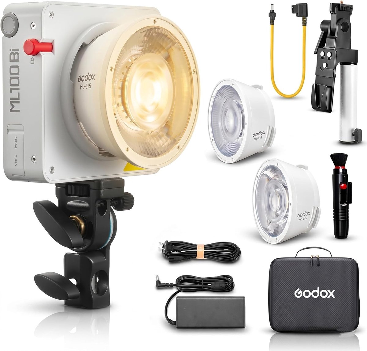 LED Videolamp - Bi-Color Lamp - Content Creatie - 100W Vermogen - 33200 Lux - Wit