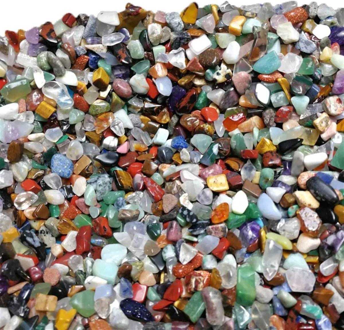 Kiezels mix - Siergrind decoratie - Tuin decoreren - Natuurlijke gladde vorm - 100 gram - Gekleurd