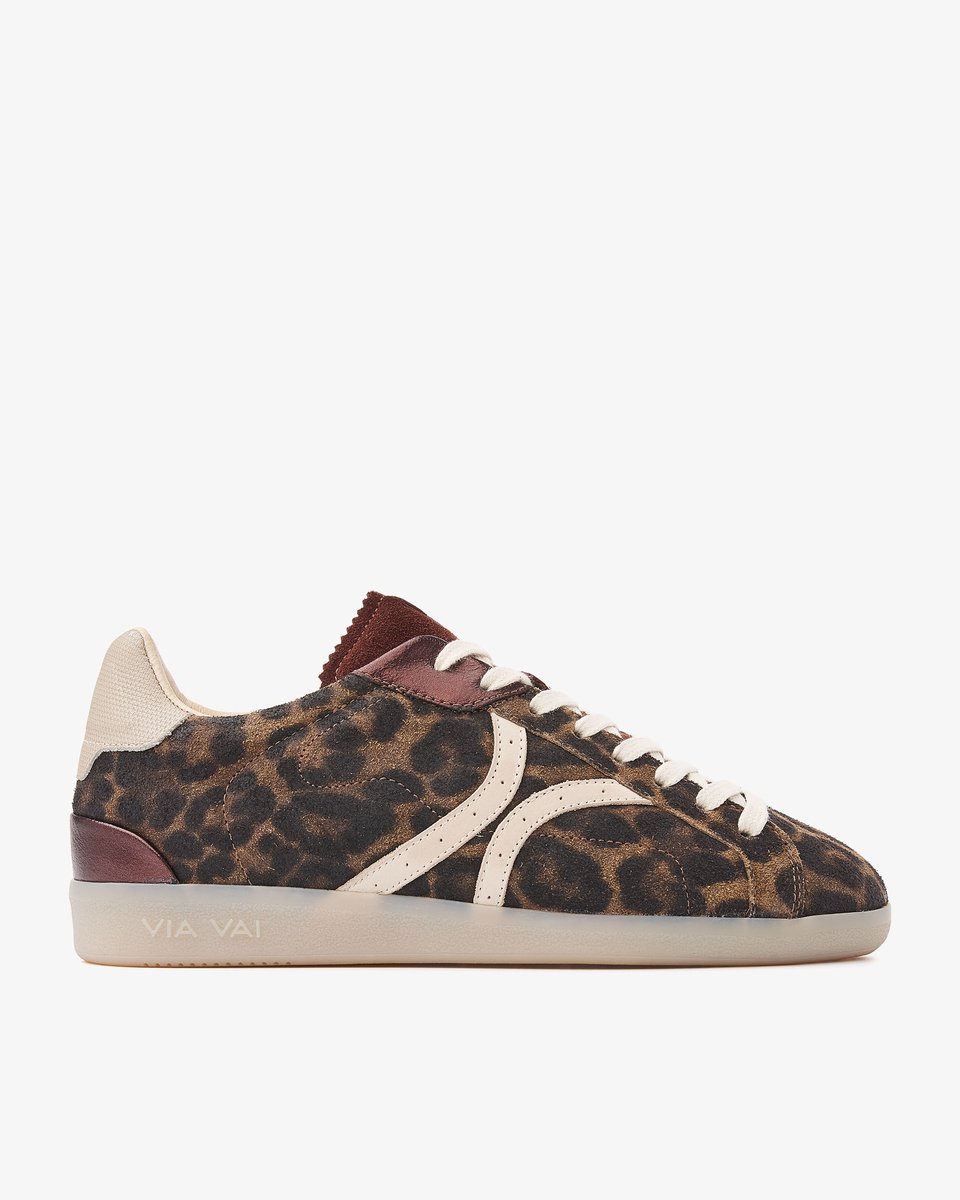 VIA VAI Nilla Khloe Sneakers Dames - Leer,Suède - Beige - Maat 42